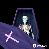 Skeleton Funeral GIF by Millions Skeleton Funeral GIF by Millions